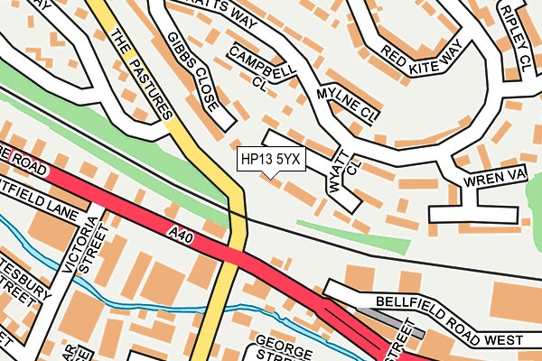 HP13 5YX map - OS OpenMap – Local (Ordnance Survey)