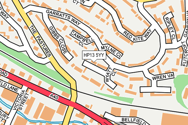 HP13 5YY map - OS OpenMap – Local (Ordnance Survey)
