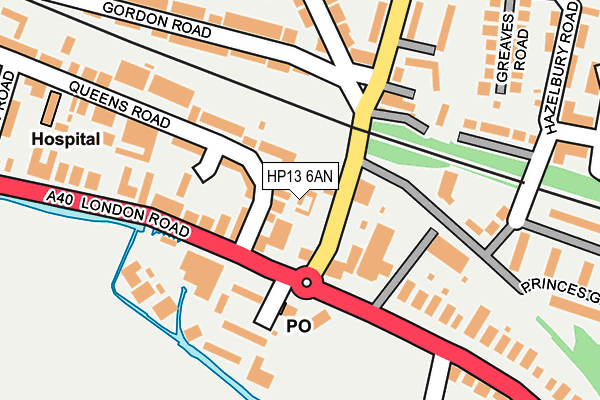 HP13 6AN map - OS OpenMap – Local (Ordnance Survey)