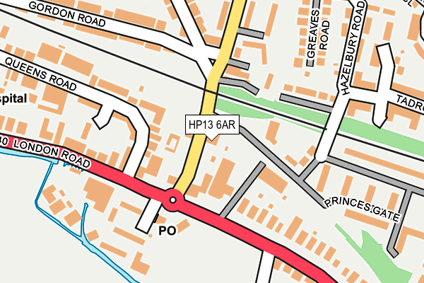 HP13 6AR map - OS OpenMap – Local (Ordnance Survey)