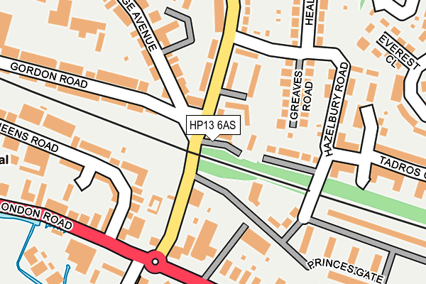 HP13 6AS map - OS OpenMap – Local (Ordnance Survey)