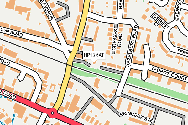 HP13 6AT map - OS OpenMap – Local (Ordnance Survey)