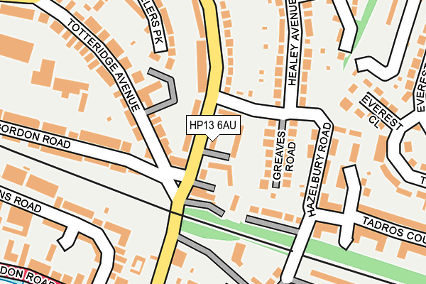 HP13 6AU map - OS OpenMap – Local (Ordnance Survey)