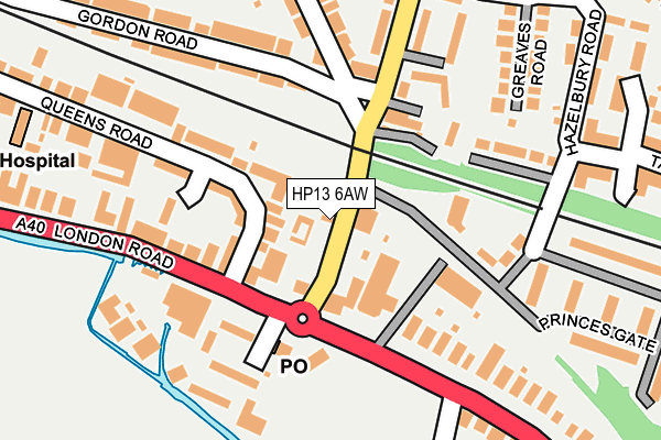 HP13 6AW map - OS OpenMap – Local (Ordnance Survey)