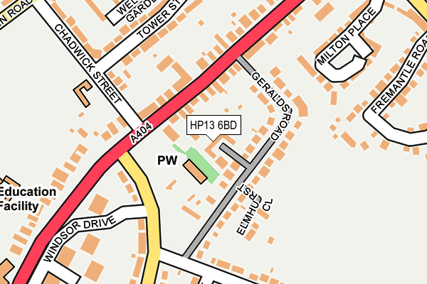 HP13 6BD map - OS OpenMap – Local (Ordnance Survey)