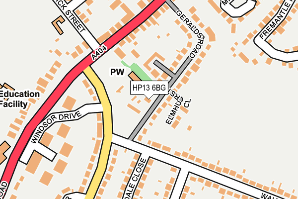 HP13 6BG map - OS OpenMap – Local (Ordnance Survey)
