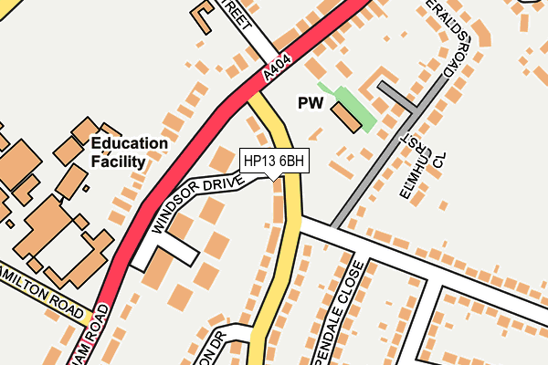 HP13 6BH map - OS OpenMap – Local (Ordnance Survey)