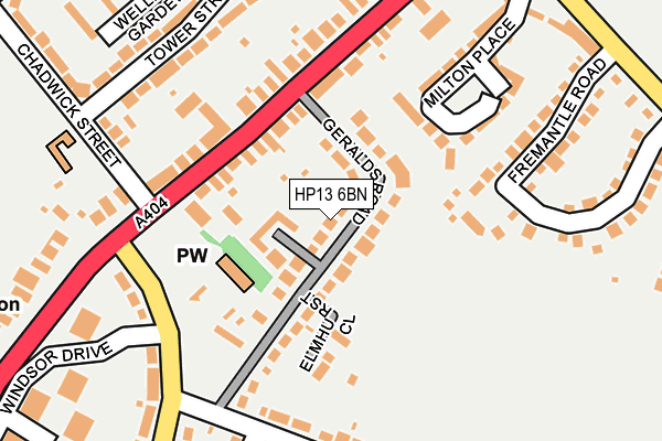 HP13 6BN map - OS OpenMap – Local (Ordnance Survey)