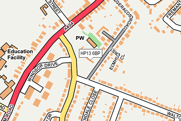 HP13 6BP map - OS OpenMap – Local (Ordnance Survey)