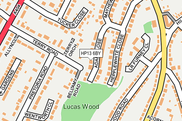 HP13 6BY map - OS OpenMap – Local (Ordnance Survey)