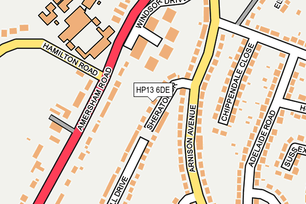 HP13 6DE map - OS OpenMap – Local (Ordnance Survey)