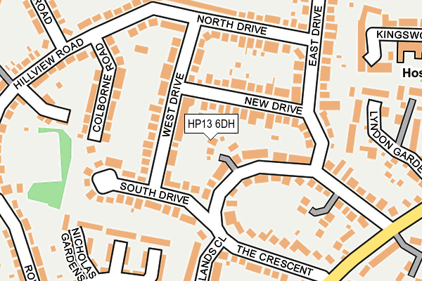 HP13 6DH map - OS OpenMap – Local (Ordnance Survey)