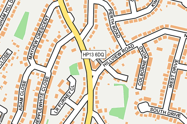 HP13 6DQ map - OS OpenMap – Local (Ordnance Survey)