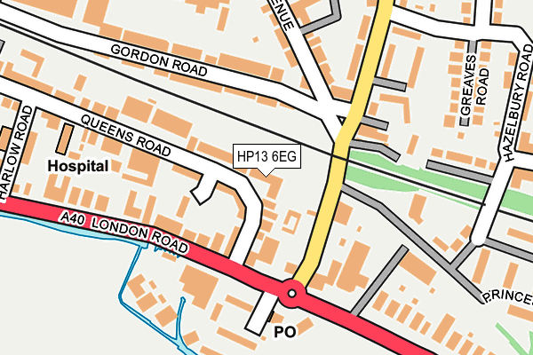 HP13 6EG map - OS OpenMap – Local (Ordnance Survey)