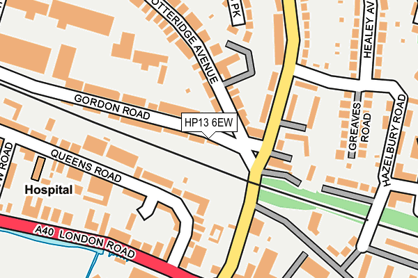 HP13 6EW map - OS OpenMap – Local (Ordnance Survey)