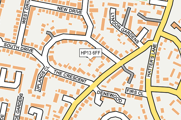 HP13 6FF map - OS OpenMap – Local (Ordnance Survey)