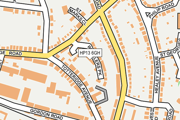 HP13 6GH map - OS OpenMap – Local (Ordnance Survey)