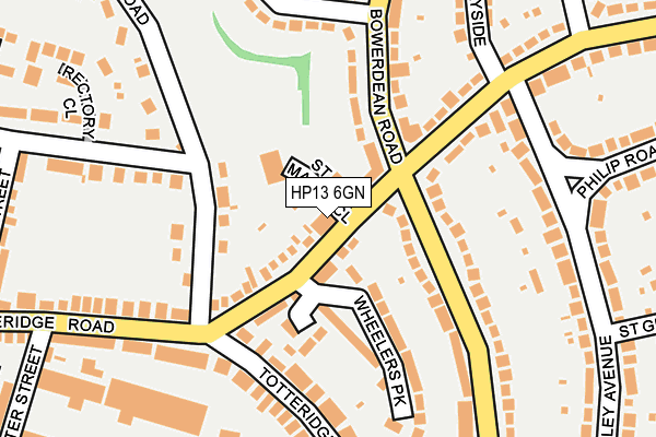 HP13 6GN map - OS OpenMap – Local (Ordnance Survey)