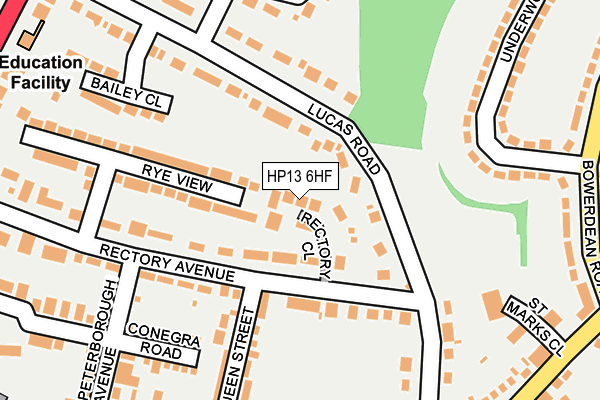 HP13 6HF map - OS OpenMap – Local (Ordnance Survey)