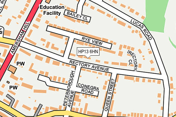 HP13 6HN map - OS OpenMap – Local (Ordnance Survey)