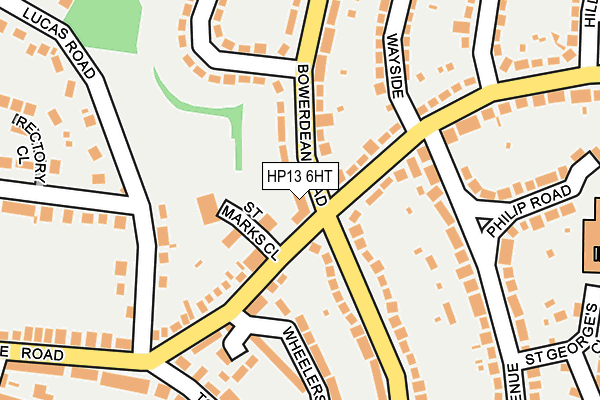 HP13 6HT map - OS OpenMap – Local (Ordnance Survey)