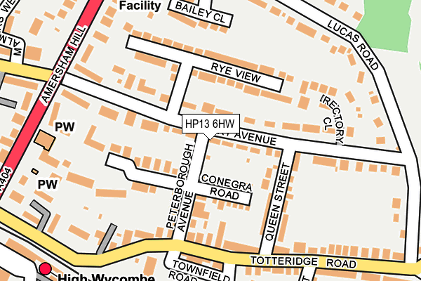 HP13 6HW map - OS OpenMap – Local (Ordnance Survey)