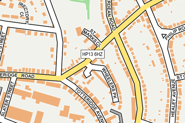 HP13 6HZ map - OS OpenMap – Local (Ordnance Survey)