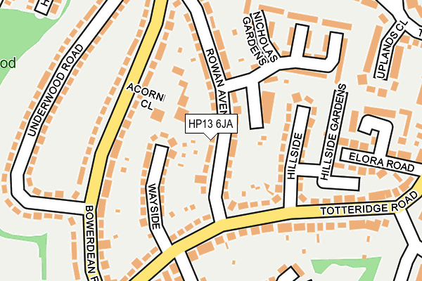 HP13 6JA map - OS OpenMap – Local (Ordnance Survey)
