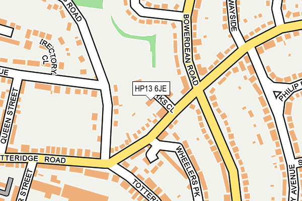 HP13 6JE map - OS OpenMap – Local (Ordnance Survey)