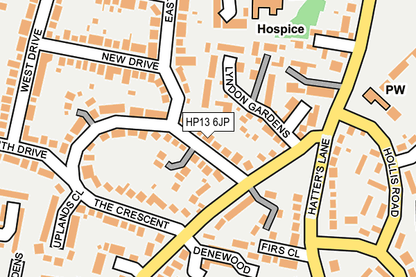 HP13 6JP map - OS OpenMap – Local (Ordnance Survey)