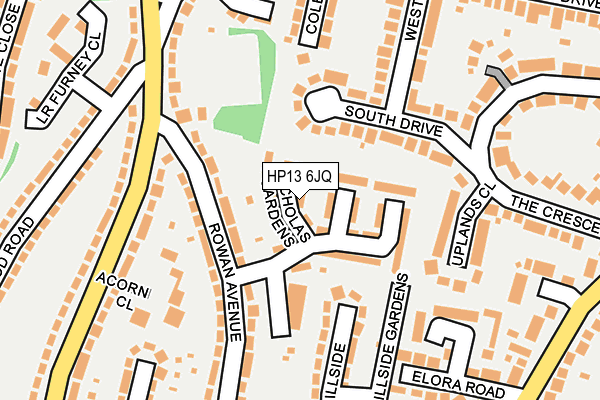 HP13 6JQ map - OS OpenMap – Local (Ordnance Survey)