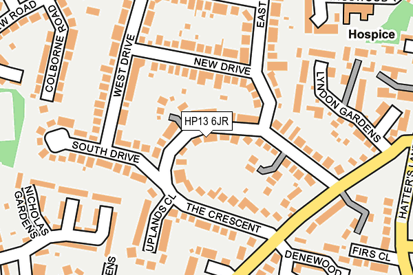 HP13 6JR map - OS OpenMap – Local (Ordnance Survey)