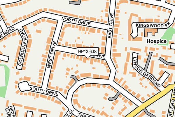HP13 6JS map - OS OpenMap – Local (Ordnance Survey)
