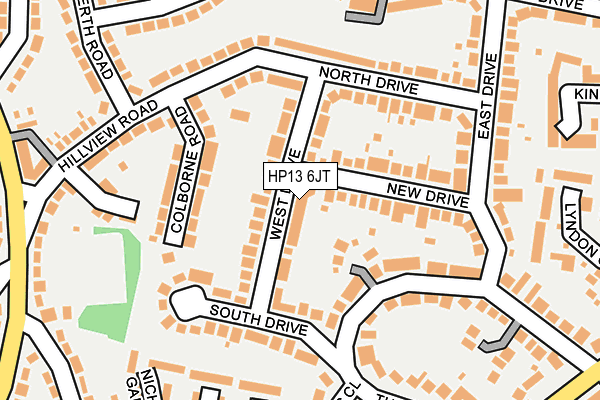 HP13 6JT map - OS OpenMap – Local (Ordnance Survey)