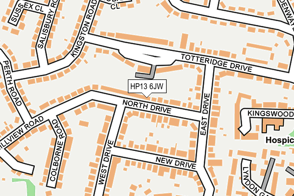 HP13 6JW map - OS OpenMap – Local (Ordnance Survey)