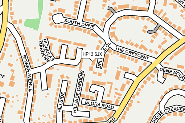 HP13 6JX map - OS OpenMap – Local (Ordnance Survey)