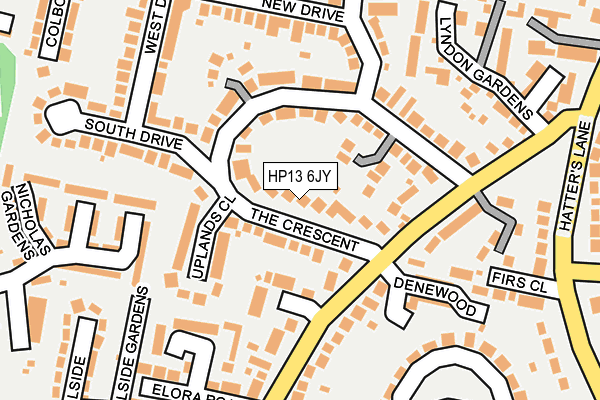 HP13 6JY map - OS OpenMap – Local (Ordnance Survey)