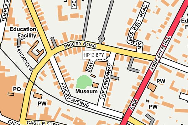 HP13 6PY map - OS OpenMap – Local (Ordnance Survey)