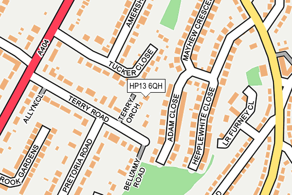 HP13 6QH map - OS OpenMap – Local (Ordnance Survey)