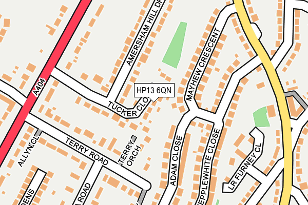 HP13 6QN map - OS OpenMap – Local (Ordnance Survey)