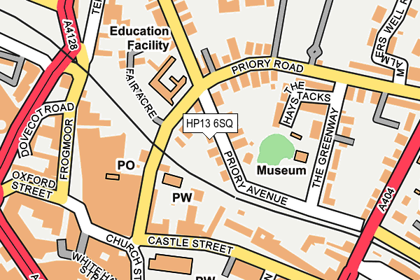 HP13 6SQ map - OS OpenMap – Local (Ordnance Survey)