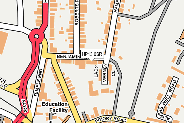 HP13 6SR map - OS OpenMap – Local (Ordnance Survey)