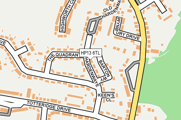 HP13 6TL map - OS OpenMap – Local (Ordnance Survey)