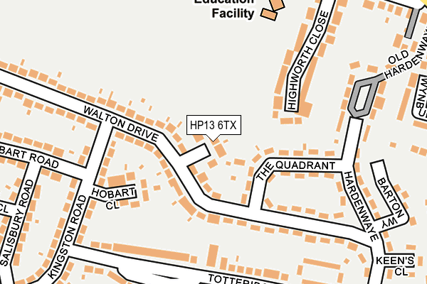 HP13 6TX map - OS OpenMap – Local (Ordnance Survey)