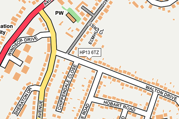 HP13 6TZ map - OS OpenMap – Local (Ordnance Survey)
