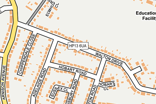 HP13 6UA map - OS OpenMap – Local (Ordnance Survey)