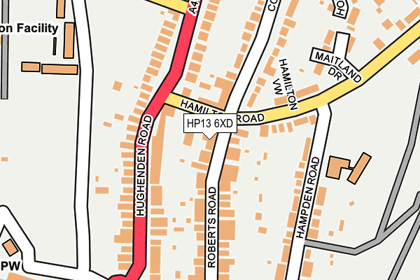HP13 6XD map - OS OpenMap – Local (Ordnance Survey)