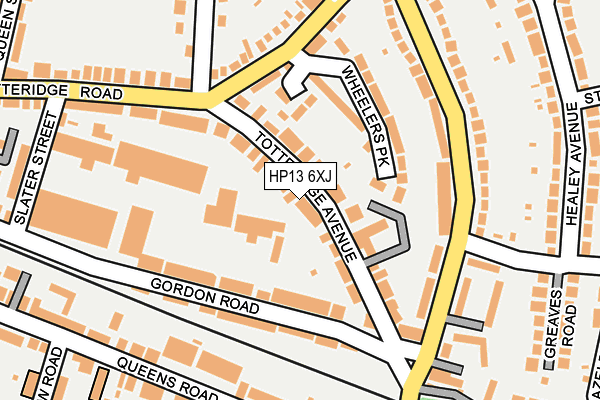 HP13 6XJ map - OS OpenMap – Local (Ordnance Survey)