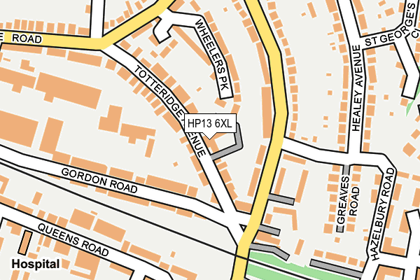 HP13 6XL map - OS OpenMap – Local (Ordnance Survey)