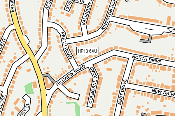 HP13 6XU map - OS OpenMap – Local (Ordnance Survey)